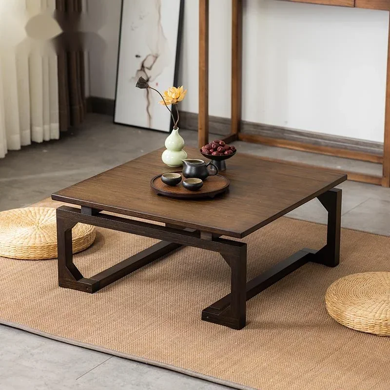 Solid Wood Small Tea Table Chinese Kang Tisch Bamboo Tatami Erker Window Tisch Schlafzimmer Sitzen Kurzer Schreibtisch