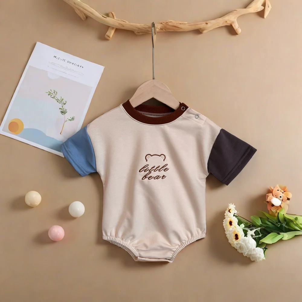 Baby Summer Clothes Newborn Jumpsuit Boy Girl Rompers Soft Cotton Embroidery Print New Bodysuit 0-2 years Kids Clothing