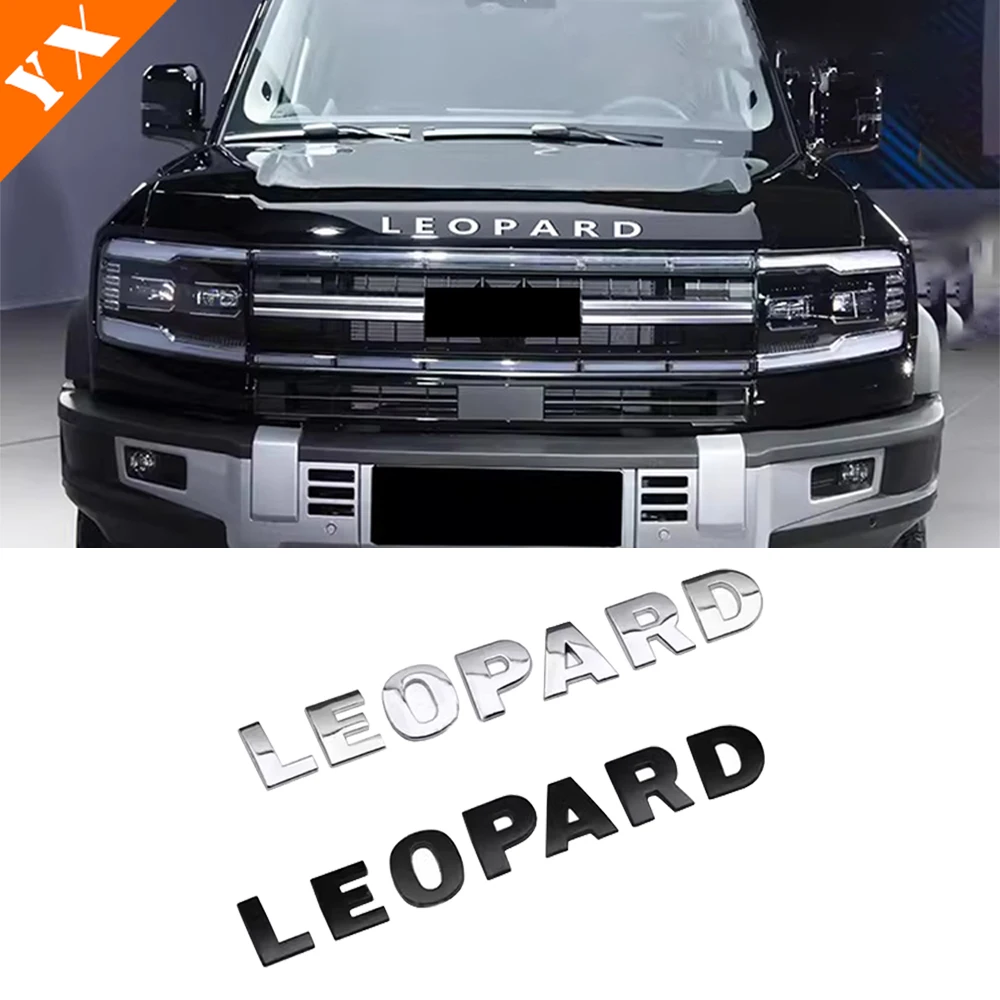 

For BYD Leopard 5 Accessories 2024 2025 2026 Car Front Hood Car Sticker Logo Letters