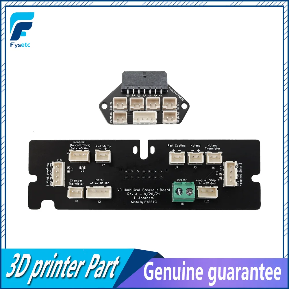 Voron V0.1 Umbilical PCB SET - COMPLETE - TOOL HEAD + FRAME  Include Chamber Temperature Thermistor And NeoPexill Support