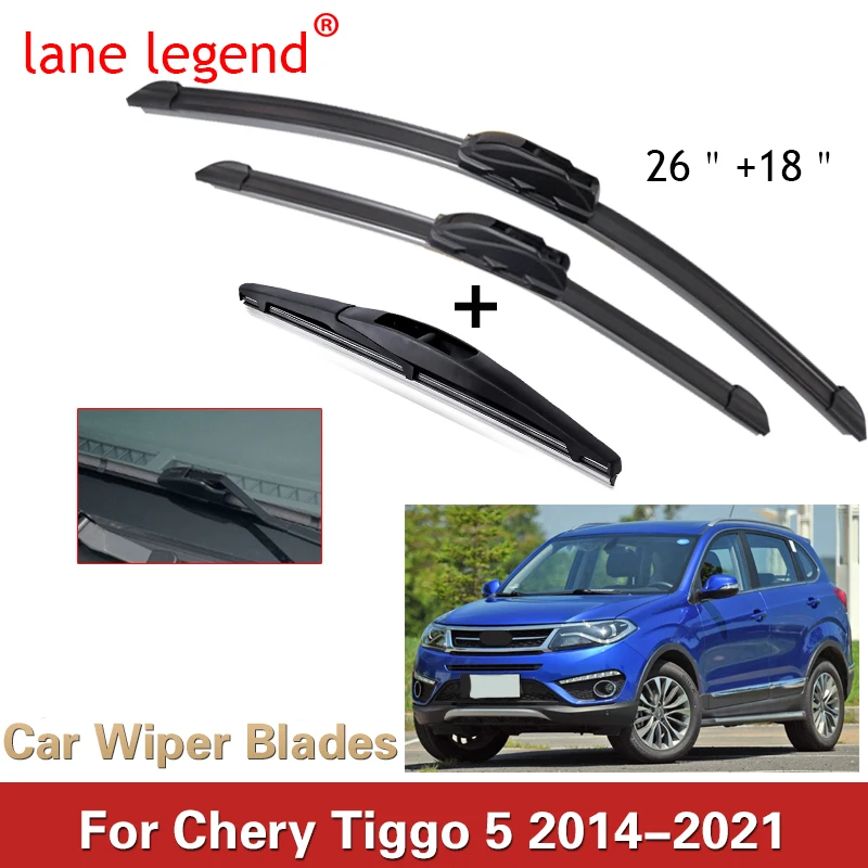 Car Wiper LHD Front Rear Wiper Blades For Chery Tiggo 5 Grand Tiggo5 DR6 EVO6 2014-2021 Windshield Windscreen Window 26