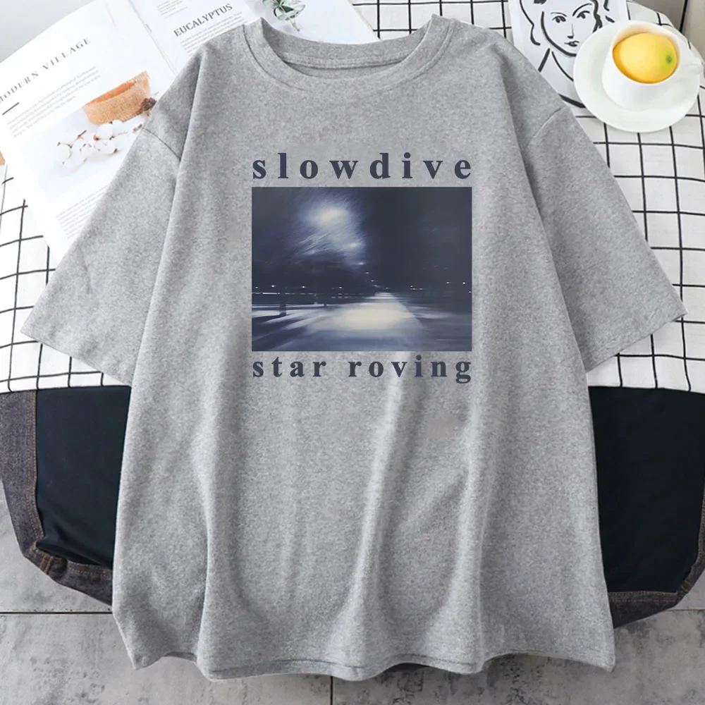 

Start Roving Song Graphic T-shirts Slowdive Rock Band Hip Hop Streetwear Tee-shirt for Women/Men Unisex Summer Cotton Tees Tops