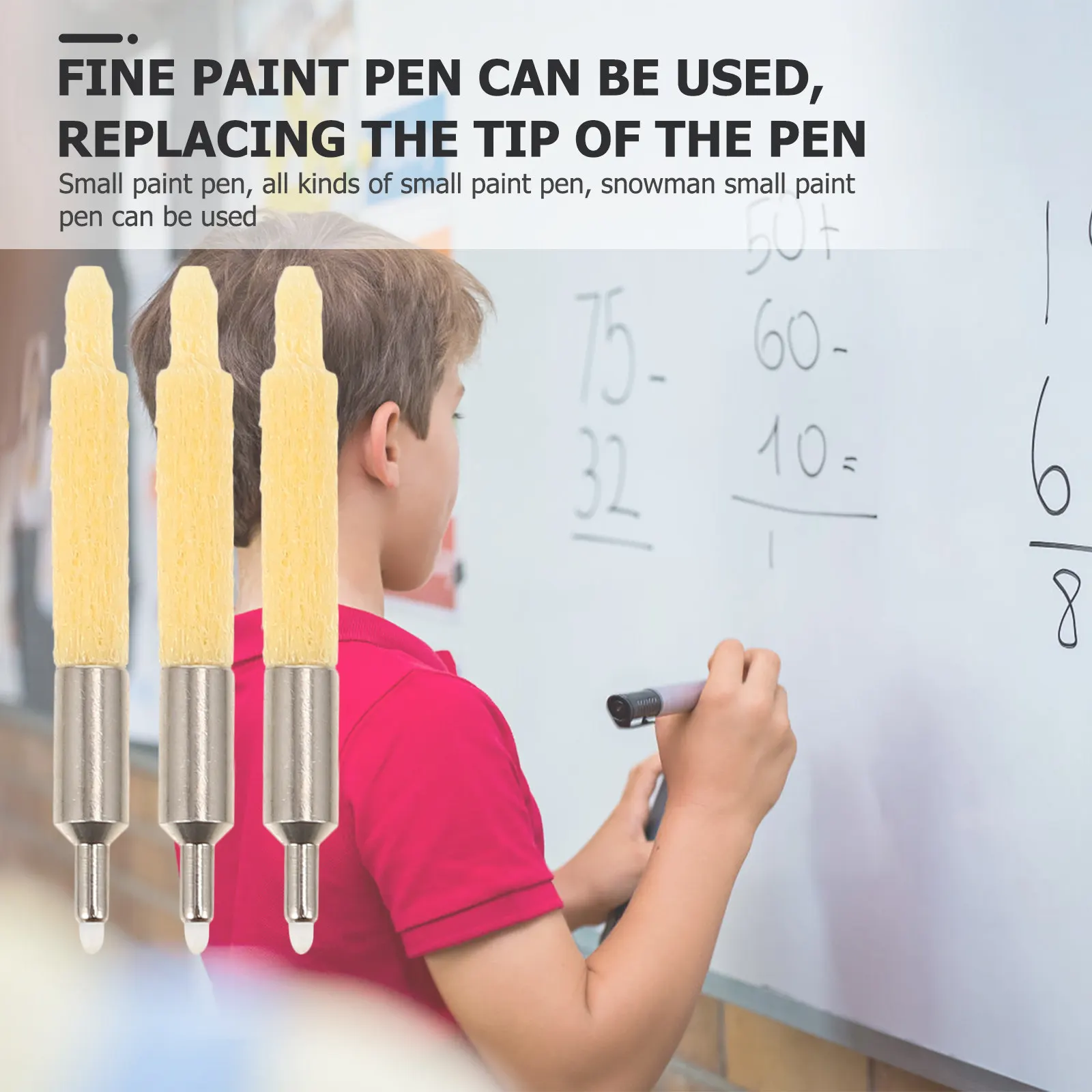 

3Pcs Replacement Paint Pen Nibs Acrylic Tips for Refillable Paint Pens Smooth Edges Long Life Home Office Travel School Supplies