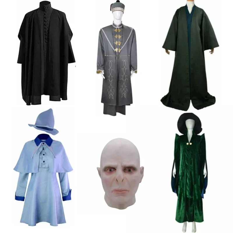 2024 New Harri Series Cosplay Clothes Minerva Professor Snape Voldemort Dumbledore Fleur Halloween Costume For Kids Adult Cloth