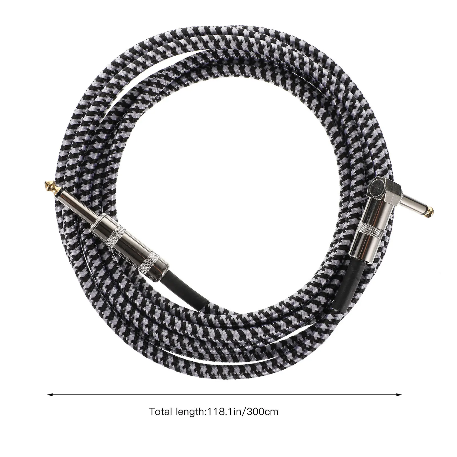 كابل جيتار مضفر 6.35 مللي متر الزاوية اليمنى إلى المستقيم للكهرباء الصوتية الغيتار ميكروفون خلاط مكبر للصوت أداة الصوت