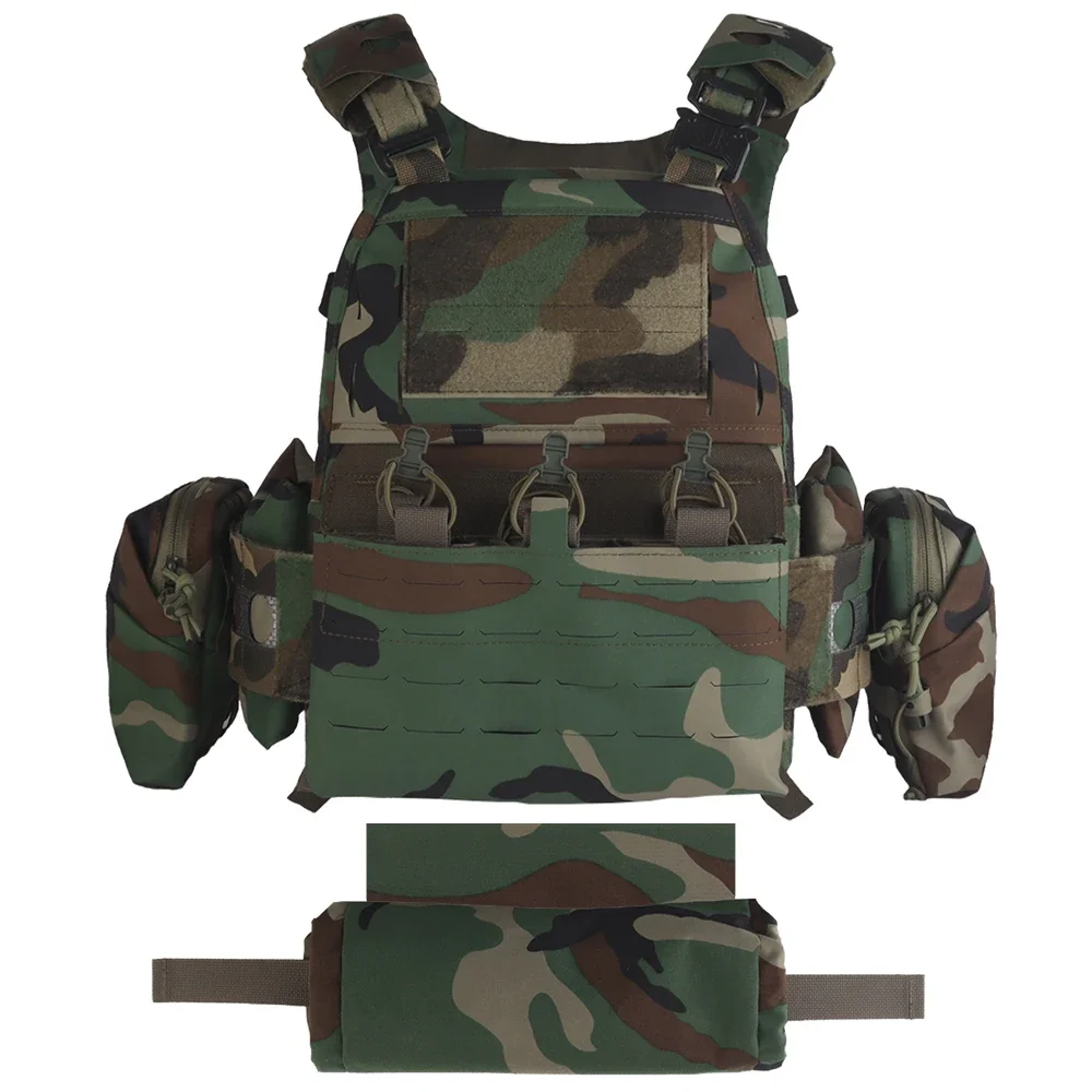 

Тактический жилет Ferro Style Plate Carrier V5 FCPC Tiger Stripes с боковыми карманами, тройной подсумок для журналов, сумка Roll 1, сумка для травм IFAK