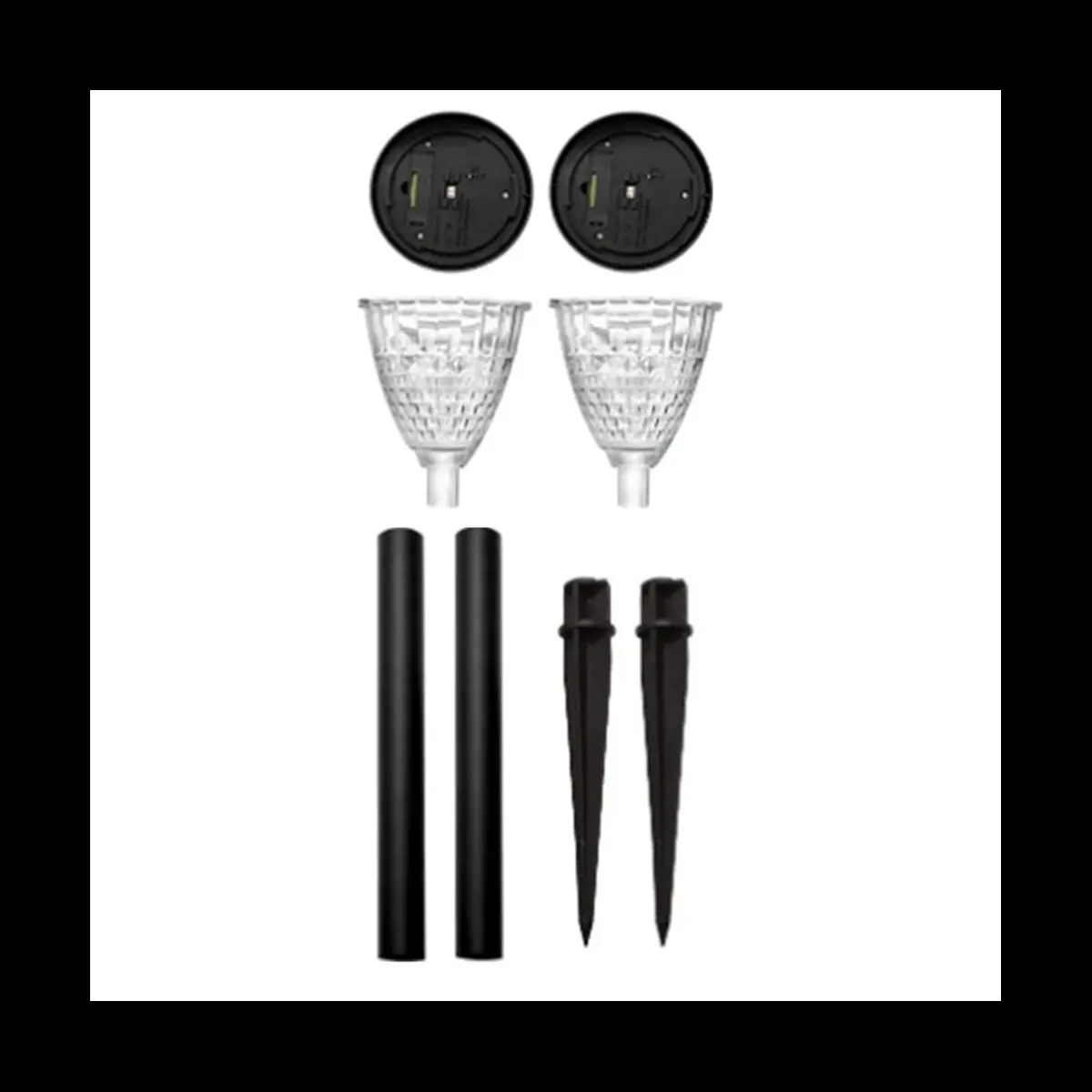 

2Pcs Outdoor Solar Pathway Light Warm Light LED Solar Light Outdoor Waterproof Solar Powered Garden Landscape Decoration