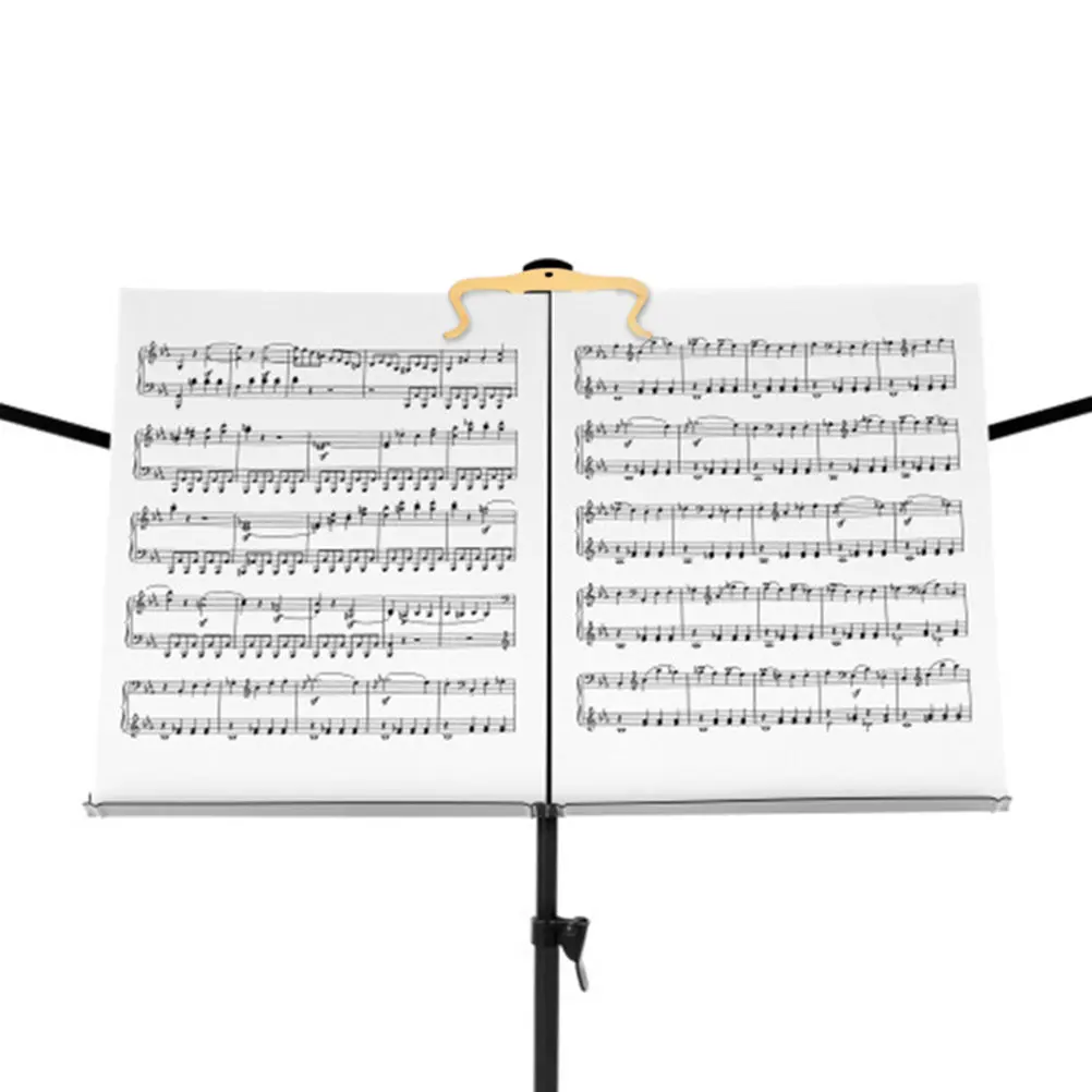

Professional Iron Sheet Music Clip Heavy Duty Metal Music Book Holder for Piano Guitar Musicians Portable Score Clamp