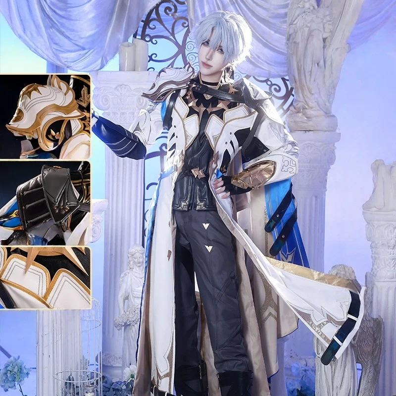 

Костюм для косплея по игре Honkai: Star Rail Khaslana, пальто, брюки, полный комплект для Хэллоуина, для женщин и мужчин, для ролевых игр