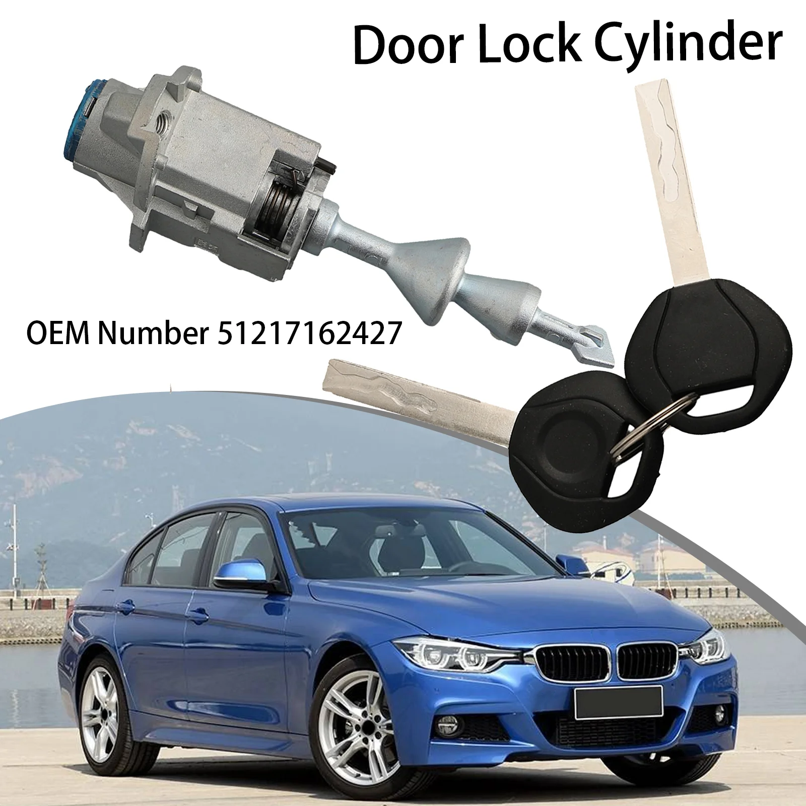 Car Door Lock Cylinder Front Left Right Door Lock For BMW 3 SERIES E90 E91 E92 E93 For M3 325xi 2006 51217162427 Car Accessories