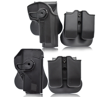 Tactical Pistol Paddle Holster for Beretta M9 Beretta PX4 Strom Gun Holster Magazine Pouch with Adjustable Carrying Angle