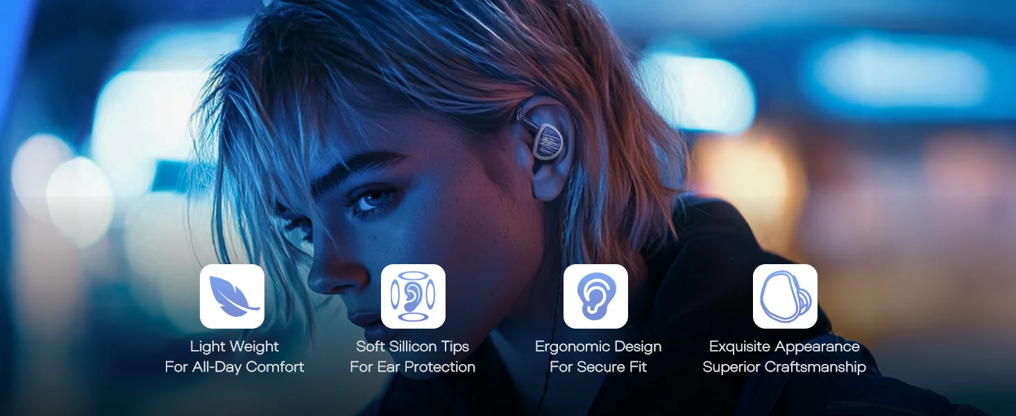 Linsoul Kiwi Ears Aether 15,3 mm großer planarer Treiber IEM Hifi-Kopfhörer mit abnehmbarem Kabelsystem für Gaming und Musiker – Detail 4