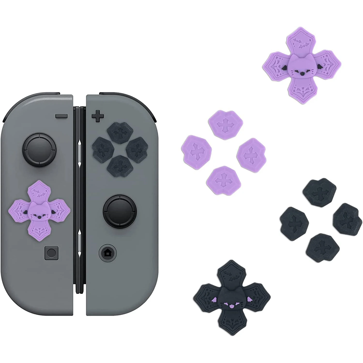 GeekShare śliczne koty d-pad krzyż kierunek przycisk ABXY klucz pokrywa uchwyt na kciuki czapki dla Nintendo Switch NS Joy-con skórzane etui