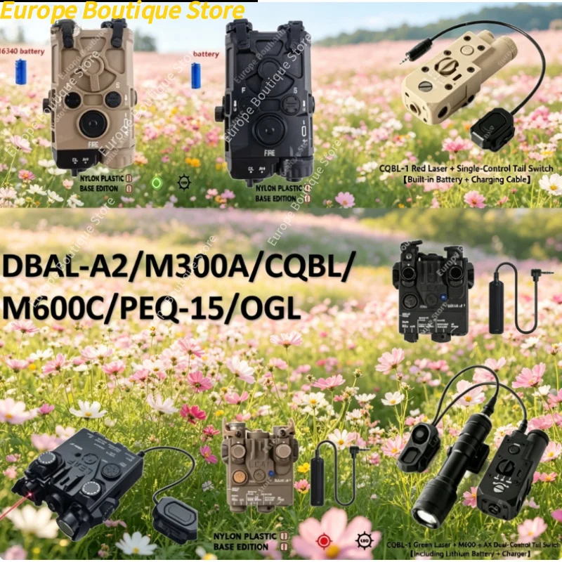 Grüne IR-Laser-Batteriebox mit Stroboskop-Druckschalter für PEQ 15 DBAL A2 OGL Style 20mm Rail Airsoft
