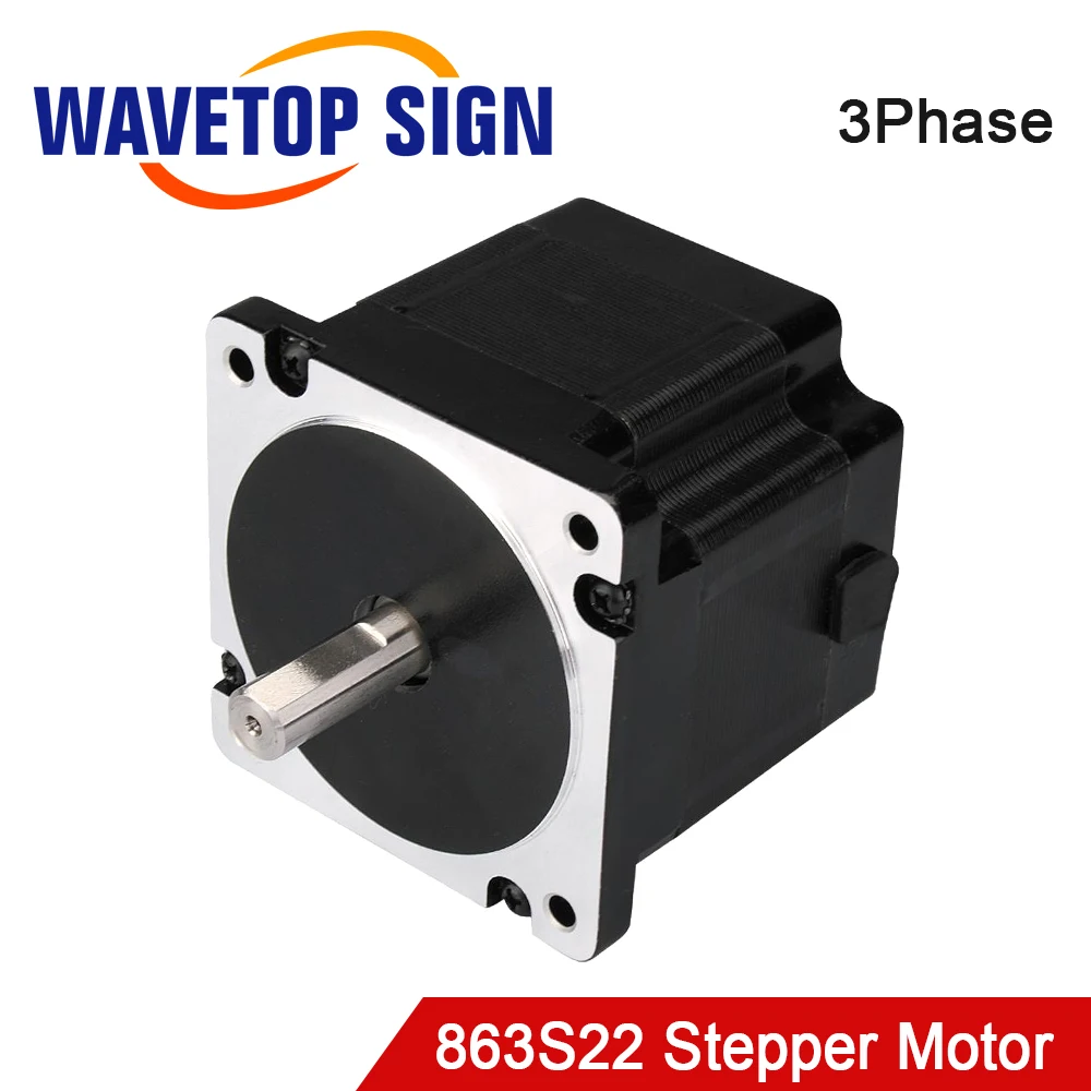 WaveTopSign Leadshine Nema34 3Phase Stepper Motor 863S22 2.26N.m Shaft Dia 12mm For Co2 Laser Engraving and Cutting Machine