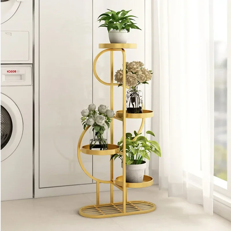 

Multi-layer Plant Shelves, Floor Type Iron Art Flower Rack, Balcony Outdoor Vertical Garden Stand, Greenery Organizer 123