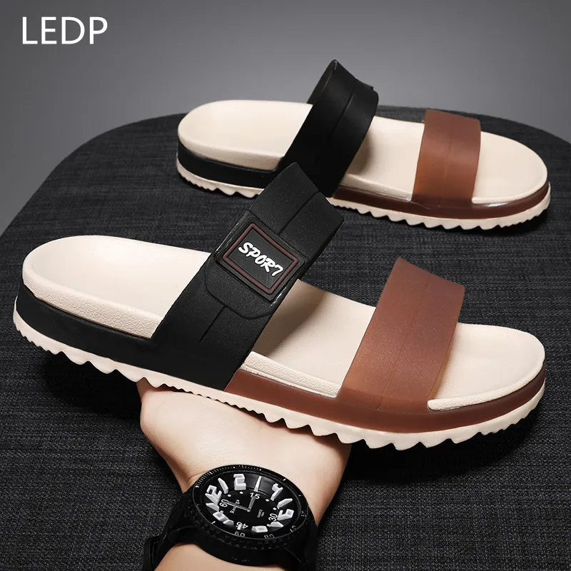 Slippers for Men Wear-Resistant Non-slip Fashion Breathable Trendy All-match Comfortable Waterproof Platform Shoes Summer Main