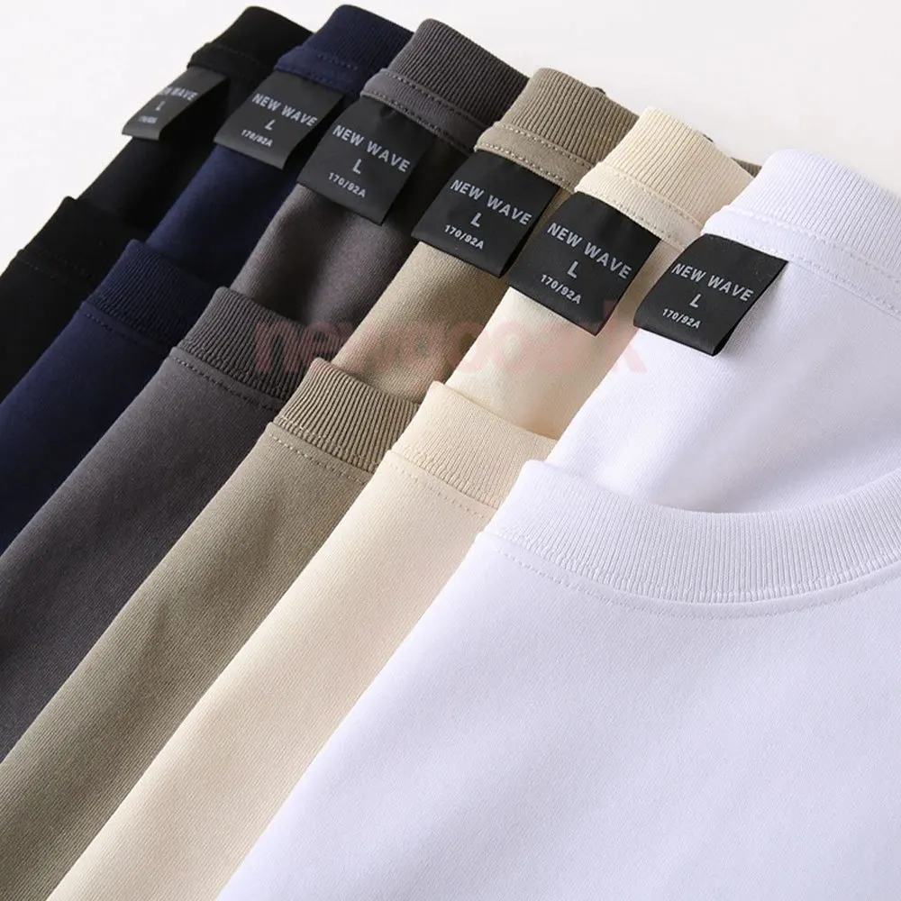 240 جرام القطن الوزن الثقيل مخصص مطبوعة الترفيه المتضخم تي شيرت Harajuku لتقوم بها بنفسك مثل الصورة شعار قميص موضة الرجال بلايز التي شيرت #4