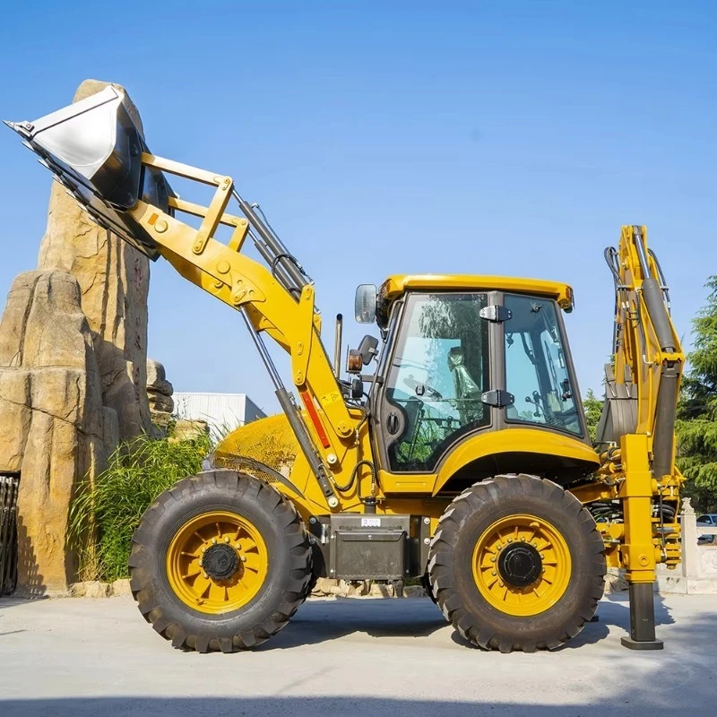 Backhoe Loader, Retroexcavadora, Traktor Pertanian, Excavator, Backhoe Loader