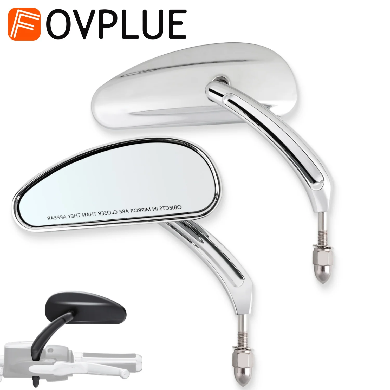 Espelhos retrovisores para guidão de motocicleta, 5/16 polegadas, para harley dyna touring road king softail electra street glide sportster iron 883