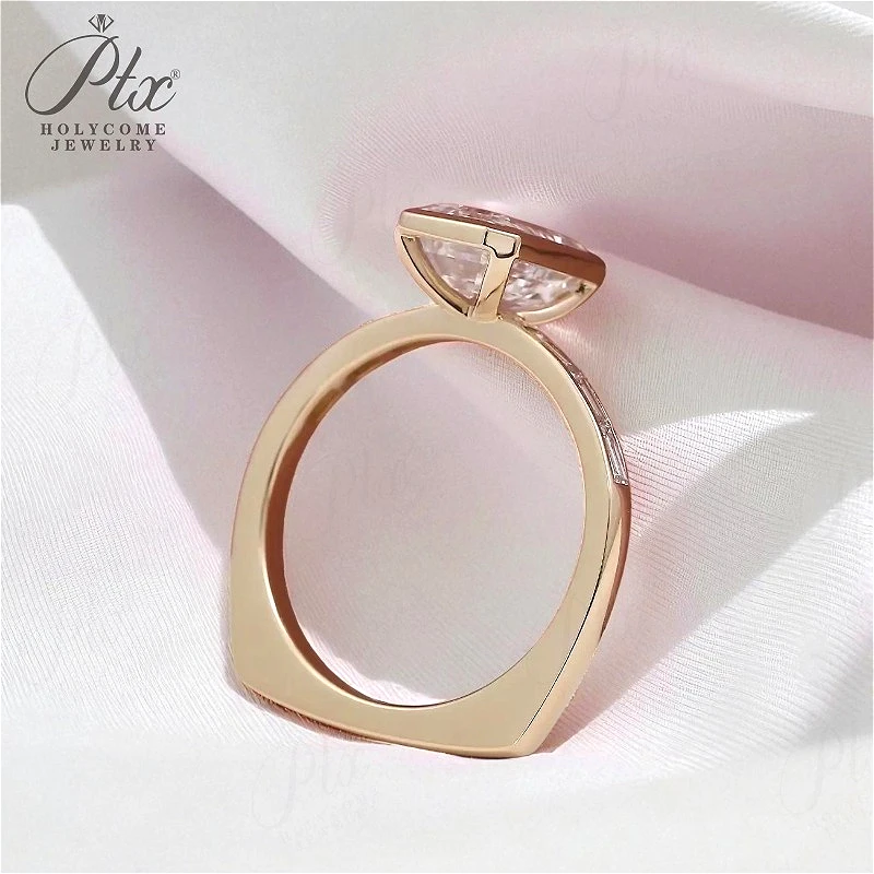 2ct Lab Grown Diamond Ring Emerald Cut VS1 925 Sterling Silver 10K 18K Gold Banquet Jewelry for Women Luxury Exquisite Elegant