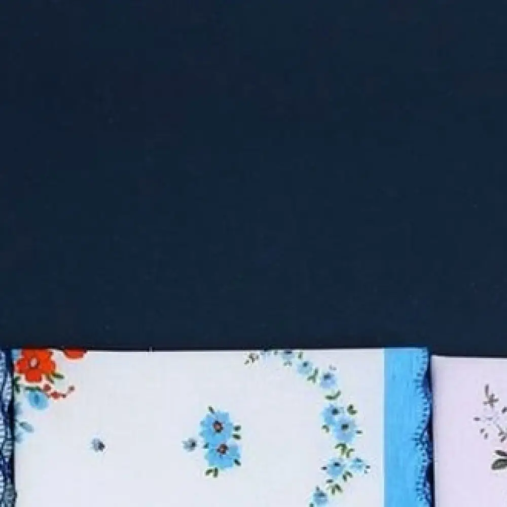 Cotton Floral Handkerchiefs Soft Retro Printed Pocket Square Women Thin Absorbent Face Towel For Chunxi Daily Accessory