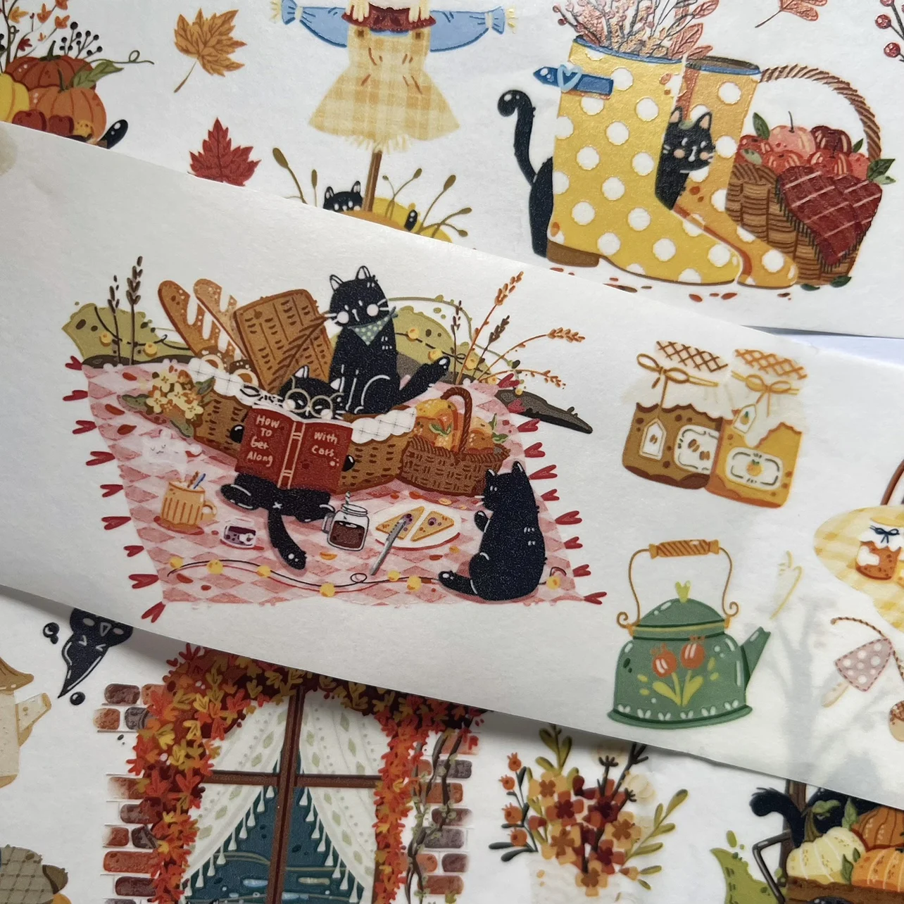 Autumn Small Elements Series Original Journal Decoration Masking Washi Tape and Paper PET Roll