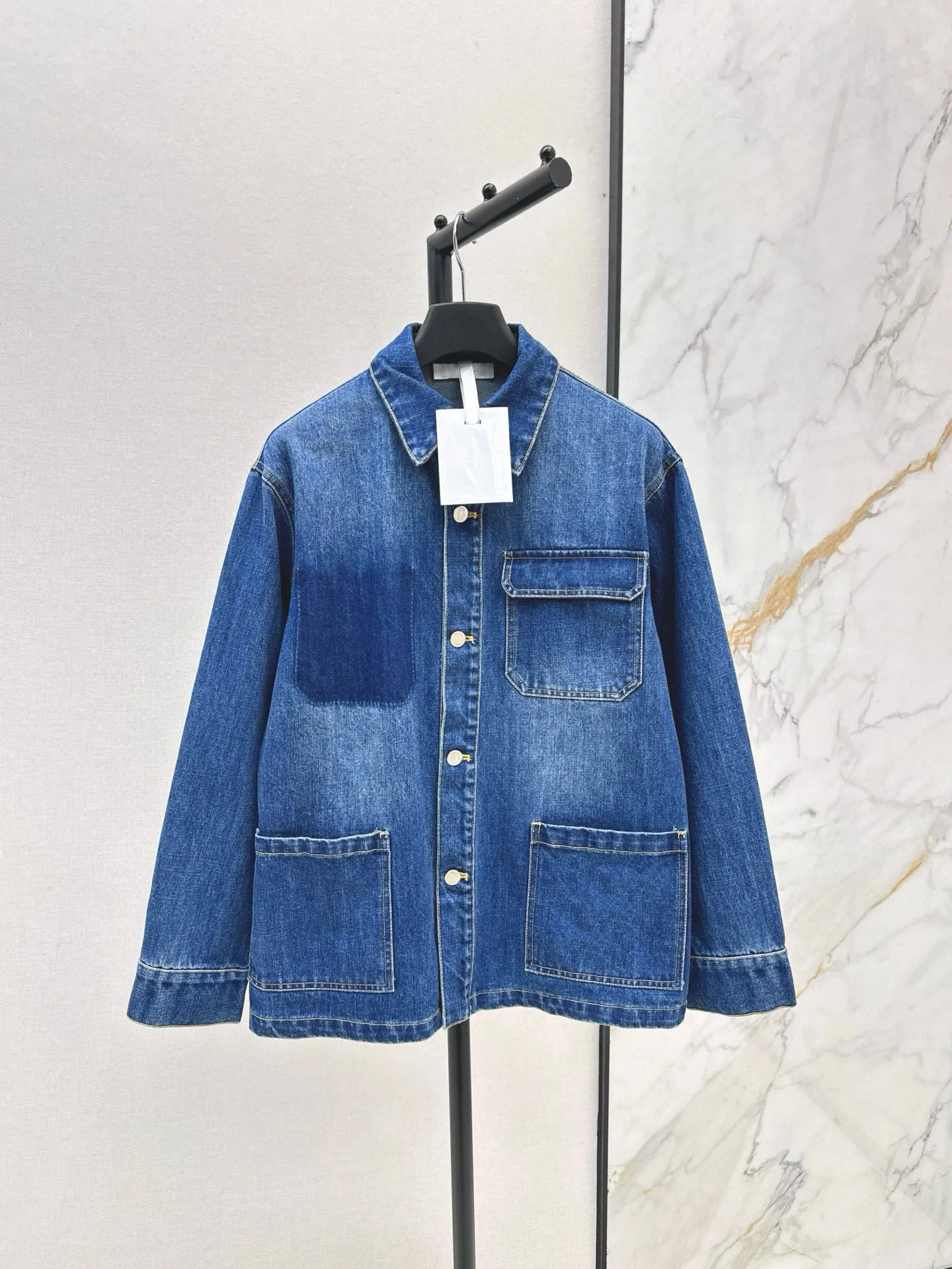 25 Early Spring New Loose Cowboy Jacket Retro Washed Fashionable Handsome Embroidered Cowboy Jacket Top No Gender Dress Up