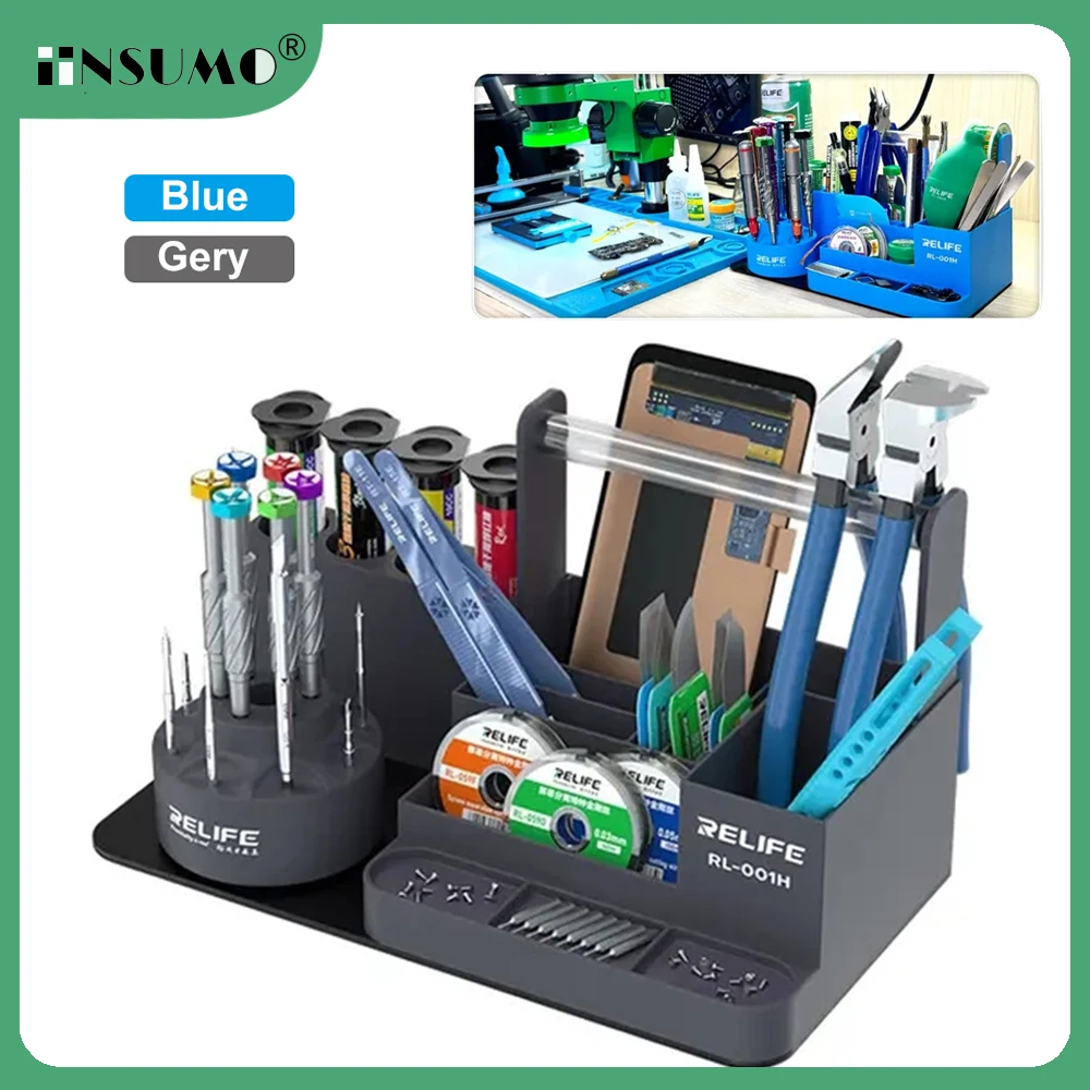 

RELIFE RL-001H 360° Rotating Intelligent Repair Storage Rack Multiple Partitions Large-capacity for Macbook Mobile Phone Repair