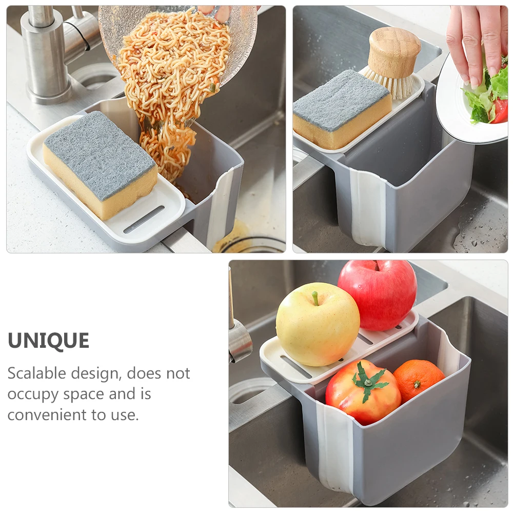 

1Pcs Sink Basket Stable Suction Design Kitchen Sink Strainer Suction Drain Shelf Fruit Vegetable Holder Versatile Kitchen