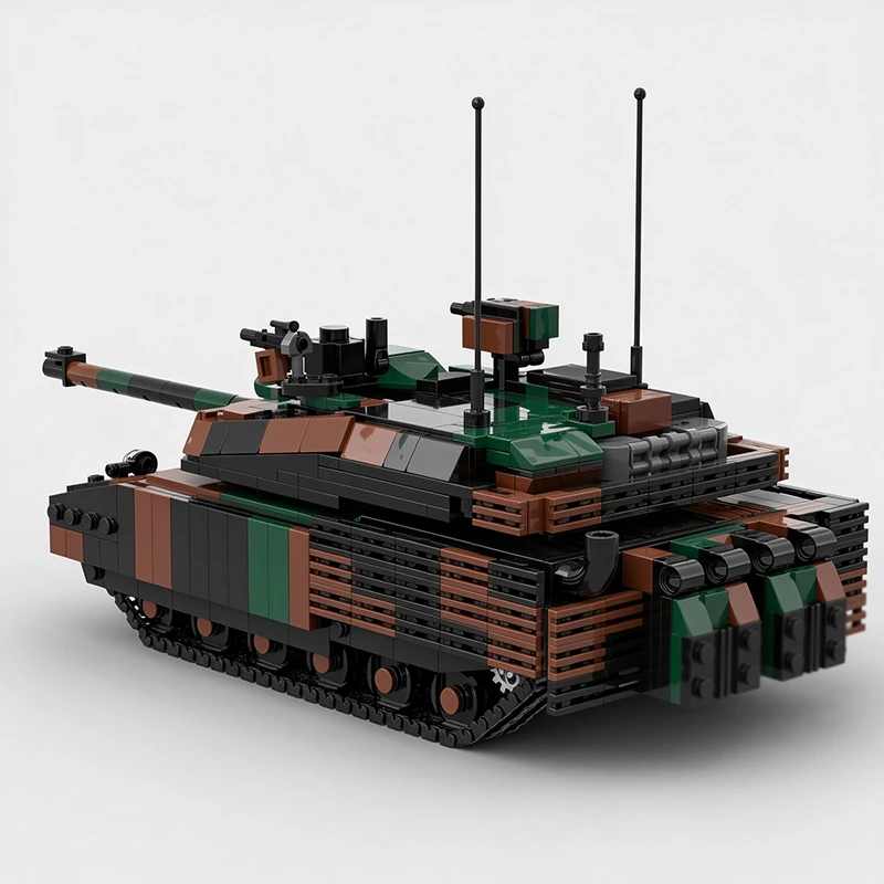 MOC Premium Building Blocks Leclerc AZUR MBT Model DIY Assemble Bricks High Precision Collectible Toy Holiday Christma Gift
