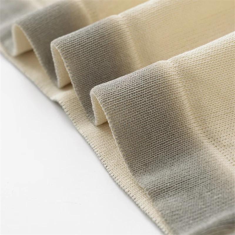 KEYANKETIAN, новинка лета 202, женский вязаный топ с градиентом и принтом тай-дай, тонкий укороченный пуловер в уличном стиле с круглым вырезом и короткими рукавами