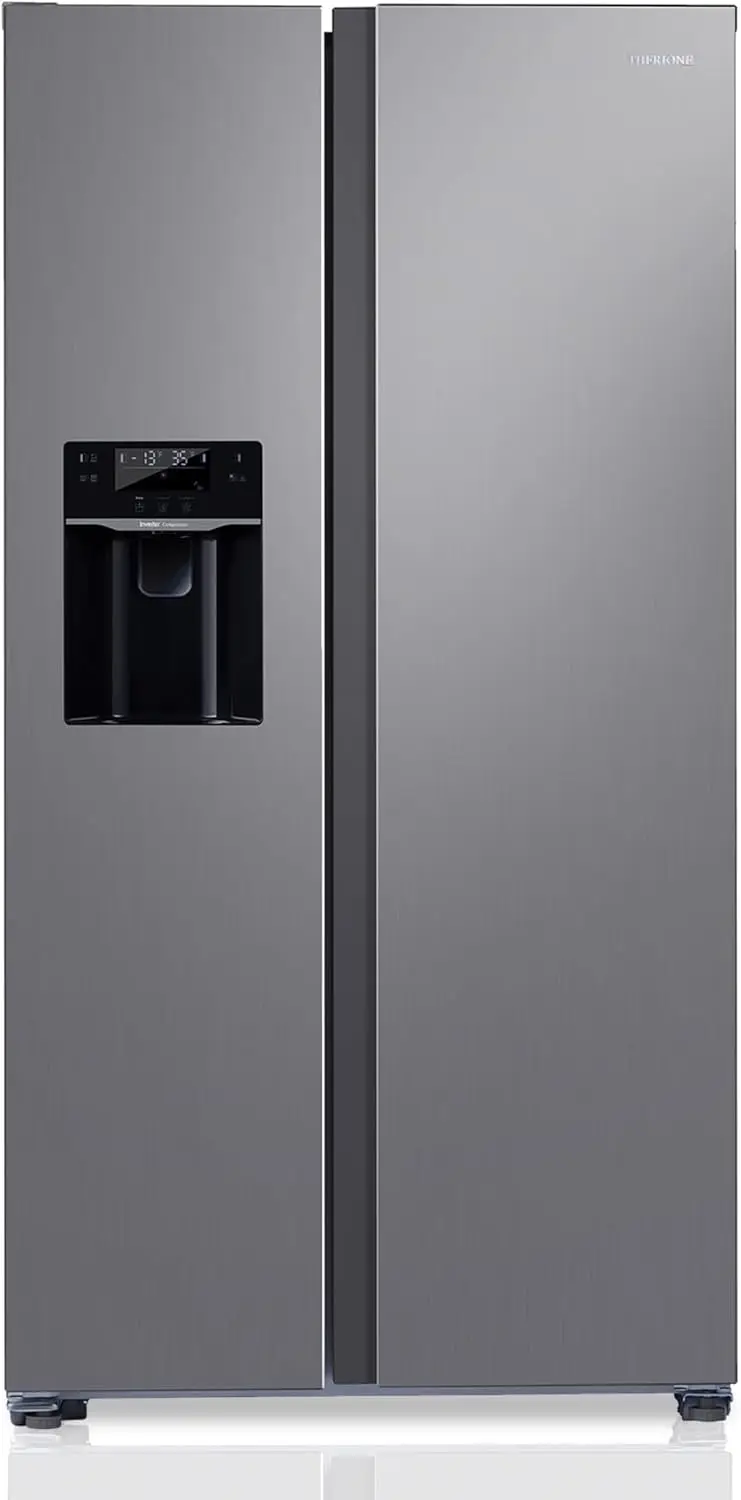 Freestanding Side-by-Side Refrigerator with 18.1Cu. Ft Capacity Built-In Ice Maker & Water Dispensers 2 Door Auto Defrost Fridge