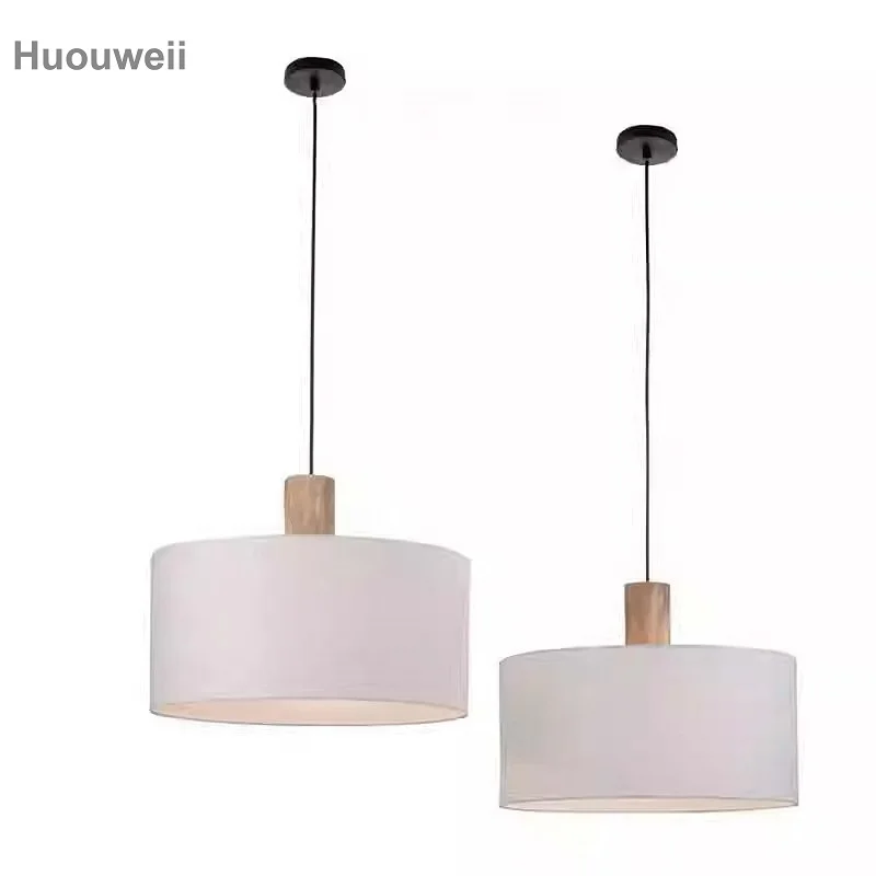American Living Room Restaurant Linen Chandelier Modern Bedroom Decorative lamps LED Indoor Lighting Fixtures
