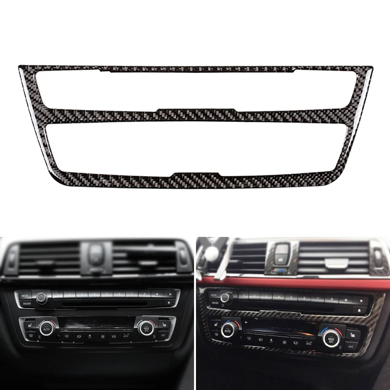 

For BMW 3 4 Series F30 F32 2013 2014 2015 2016 2017 2018 Carbon Fiber Car Interior Center CD Control Panel Cover Trim