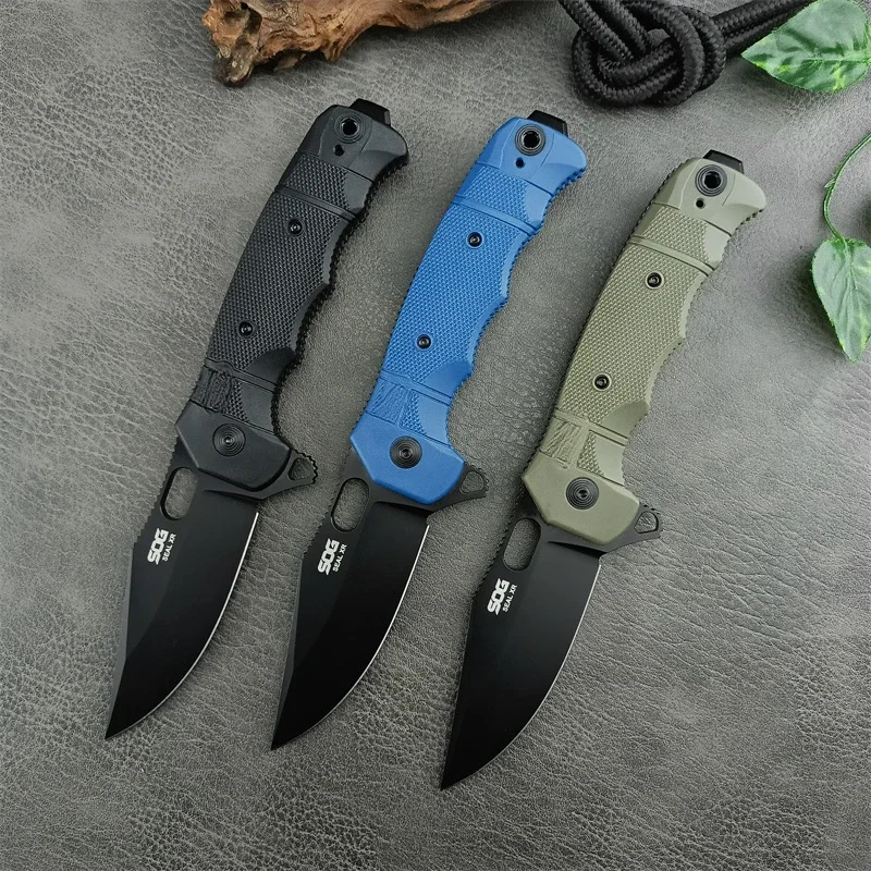 SEAL XR High Quality 8CR13MOV Blade Nylon Fiber Handles Tactical Folding Pocket Knife Camping Survival Tools Self Defense Knife