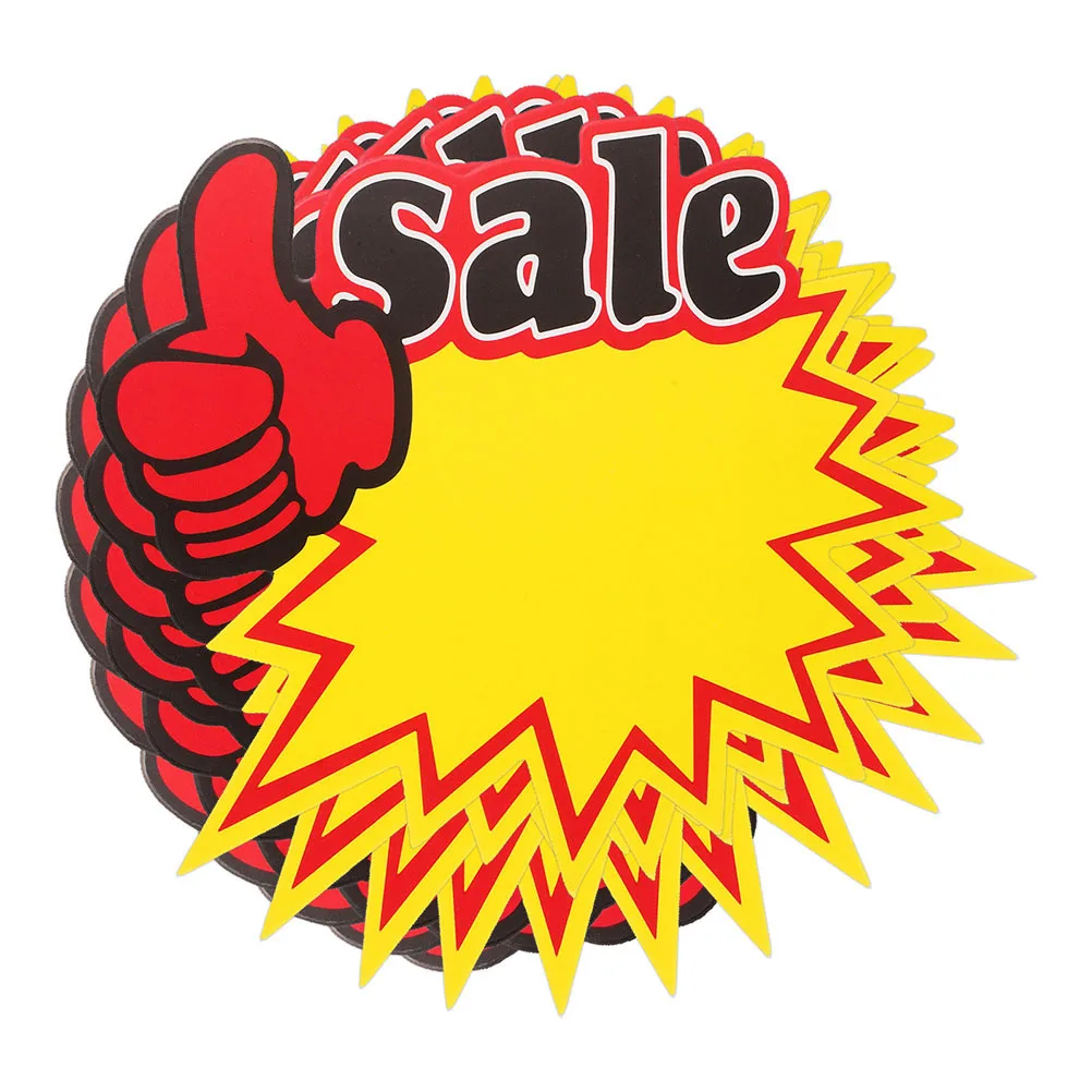 

200Pcs Price Tags Retail Store Bright Yellow Paper Labels Blank Sale Signs Supermarket Price Display Labels for Commerce