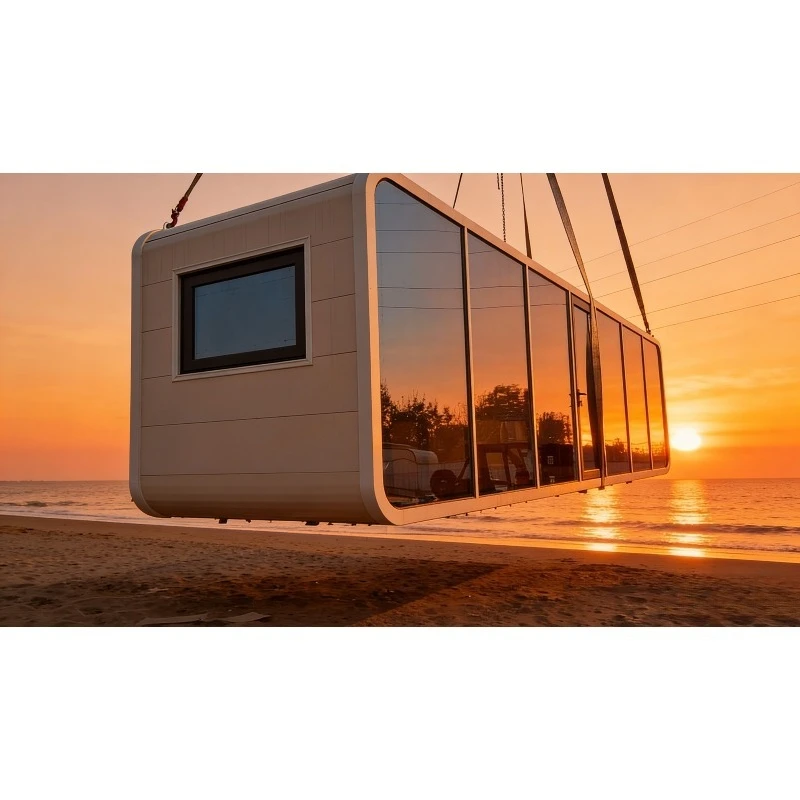 Apple Cabin with Bedroom Bathroom Kitchen | 20ft 40ft Prefab Container House | Modern Outdoor Office Living Space