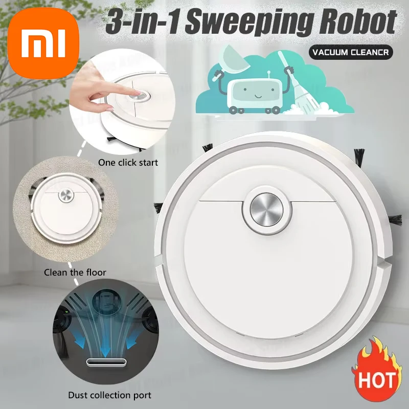 Xiaomi مكانس كهربائية للكنس الروبوتية التطهير 3 في 1 التلقائي فراغ ممسحة روبوت المحمولة آلة كنس أجهزة التنظيف المنزلية