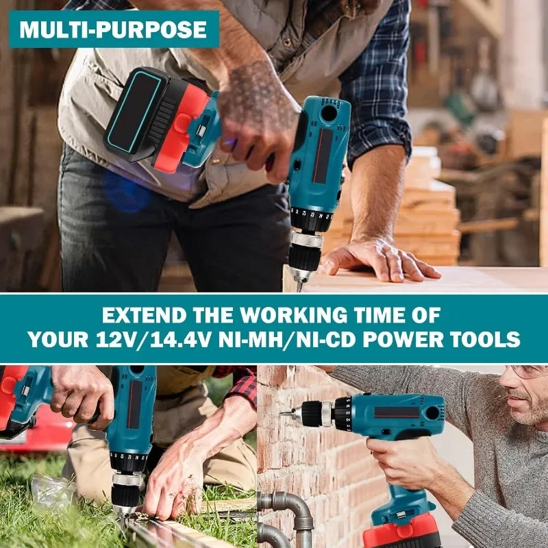 Battery Adapter For Makita/Dewalt/Milwaukee 18V 20V Li-ion Battery Convert To For Makita12V/14.4V Battery Power dirll Tools Use