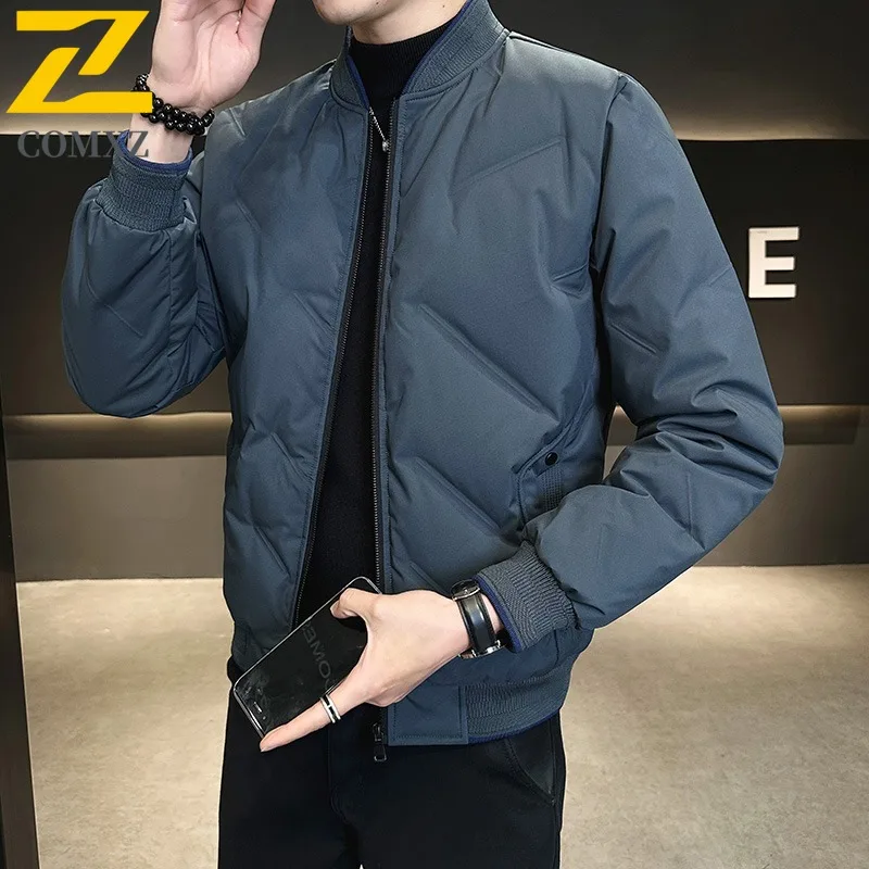 ​COMXZ 2025 Men Thickened Loose Cotton Jacket American Style Winter Warm Puffer Coat Streetwear business Casual Sport Outwear​