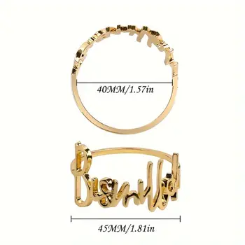 ks zlatý kroužek na ubrousky módní jednoduchý držák na ubrousky kovové přezky na ubrousky pro vánoční svatební večírek dekorace stolu doplňky 10 nejlepší prodej svatební prsten na ubrousek - №4