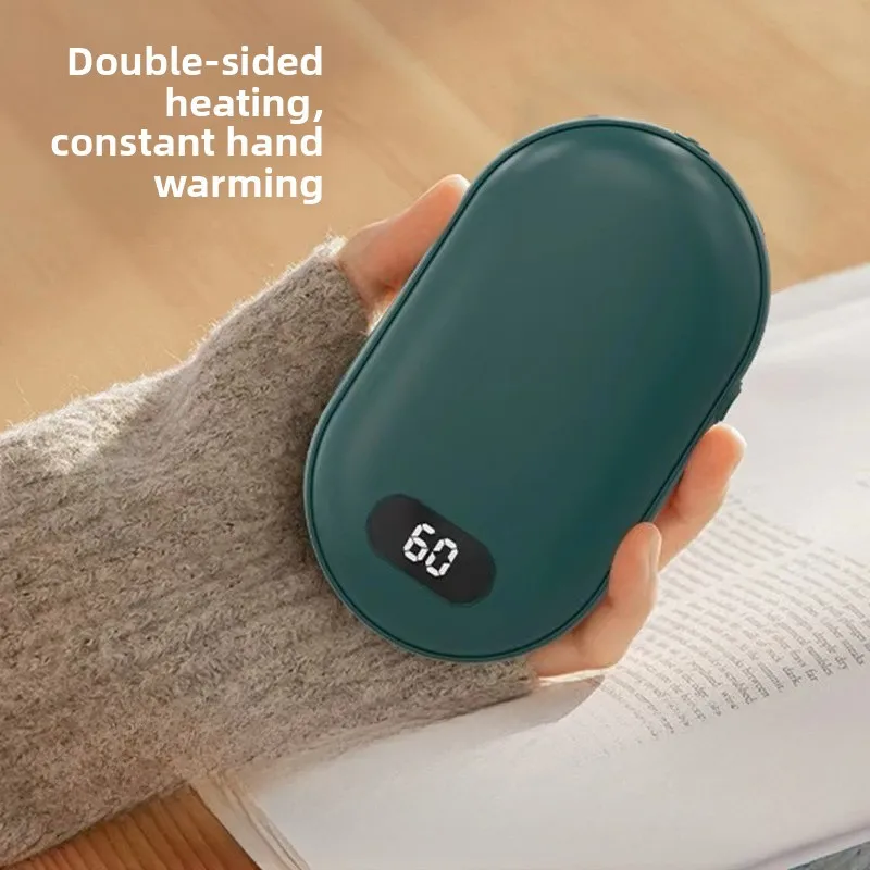 

Double-sided Heating with Two Temperature Settings, This Pocket Hand Warmer Can Be Recharged Hand Warmth