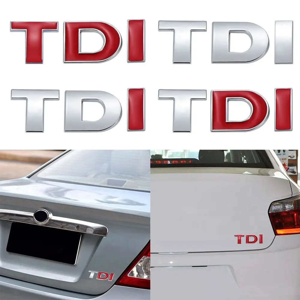 Car 3D TDI Logo Rear Boot Badge Emblem Sticker Decal