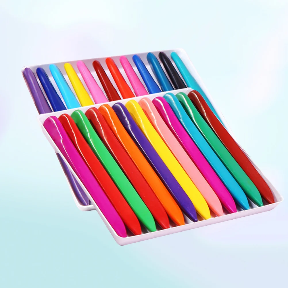 

1Set 24 Colors Washable Wax Triangle Crayons for Kids Coloring Drawing Art Supplies Wax Pencil Colors Crayons Traiangle Crayon