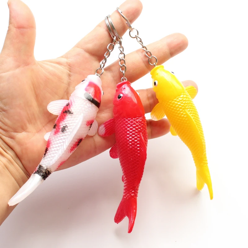 1PC Lucky Koi Fish Keychain Stylish Blessing Fish Pendant Souvenir Birthday Gift Girl Women Bag Car Keyring Holder Charm Hanging