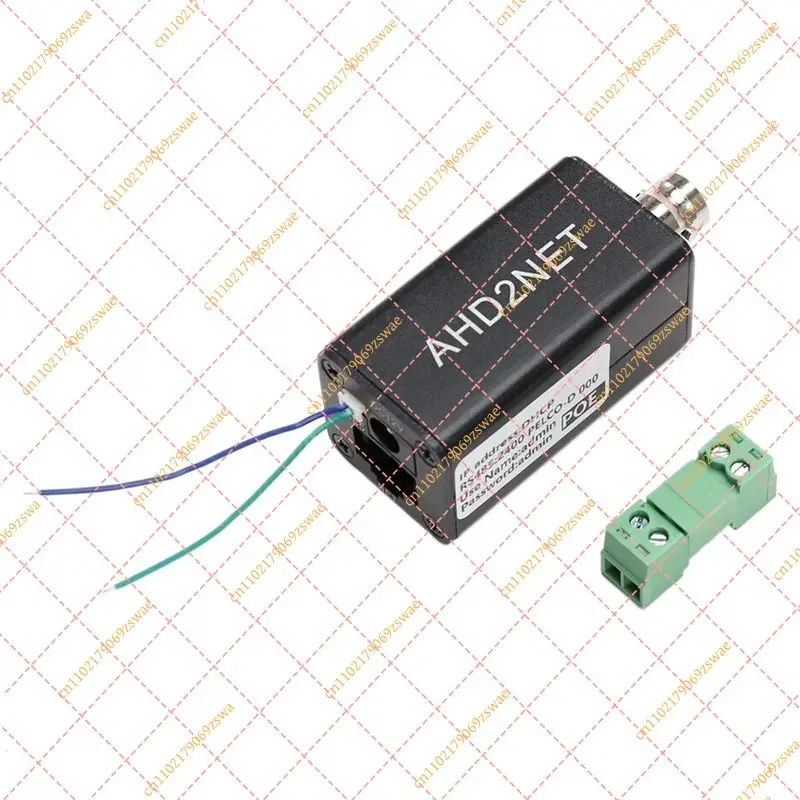 1080P Analog to IP Camera Converter CVBS AHD TVI CVI to RJ45 Network Video Server with PoE & RS485 for NVR Upgrade
