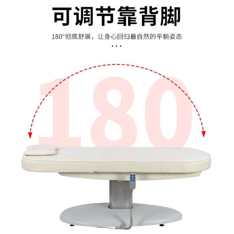 for Electric Beauty Bed with Lamp Multifunctional Physiotherapy Head Up Knee Bend Eyelash Heating Massage Remote