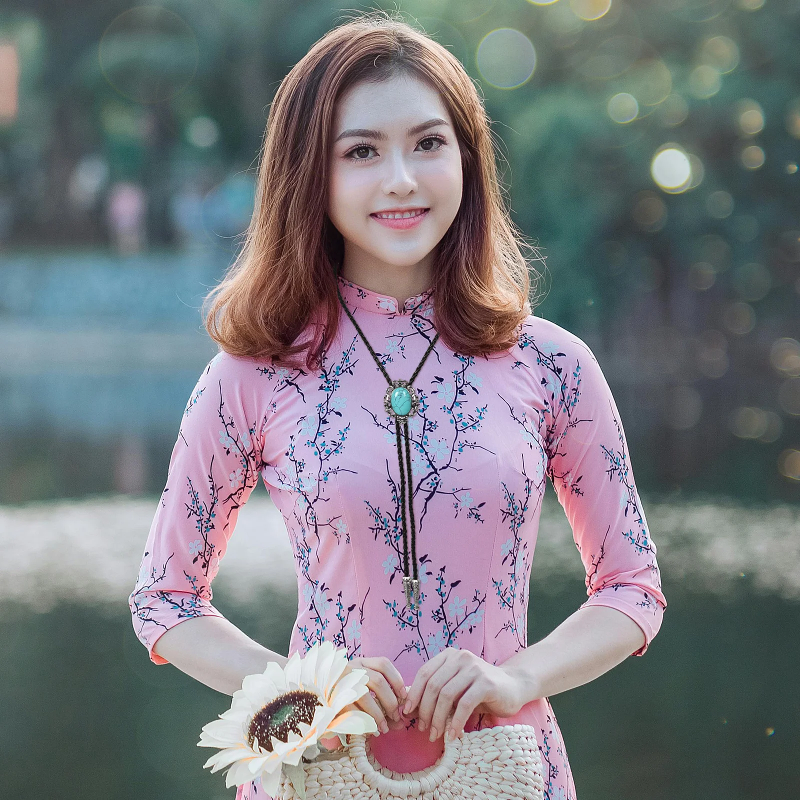 Рисунок 6 - Мужская винтажная веревка-боло с бирюзовым агатом