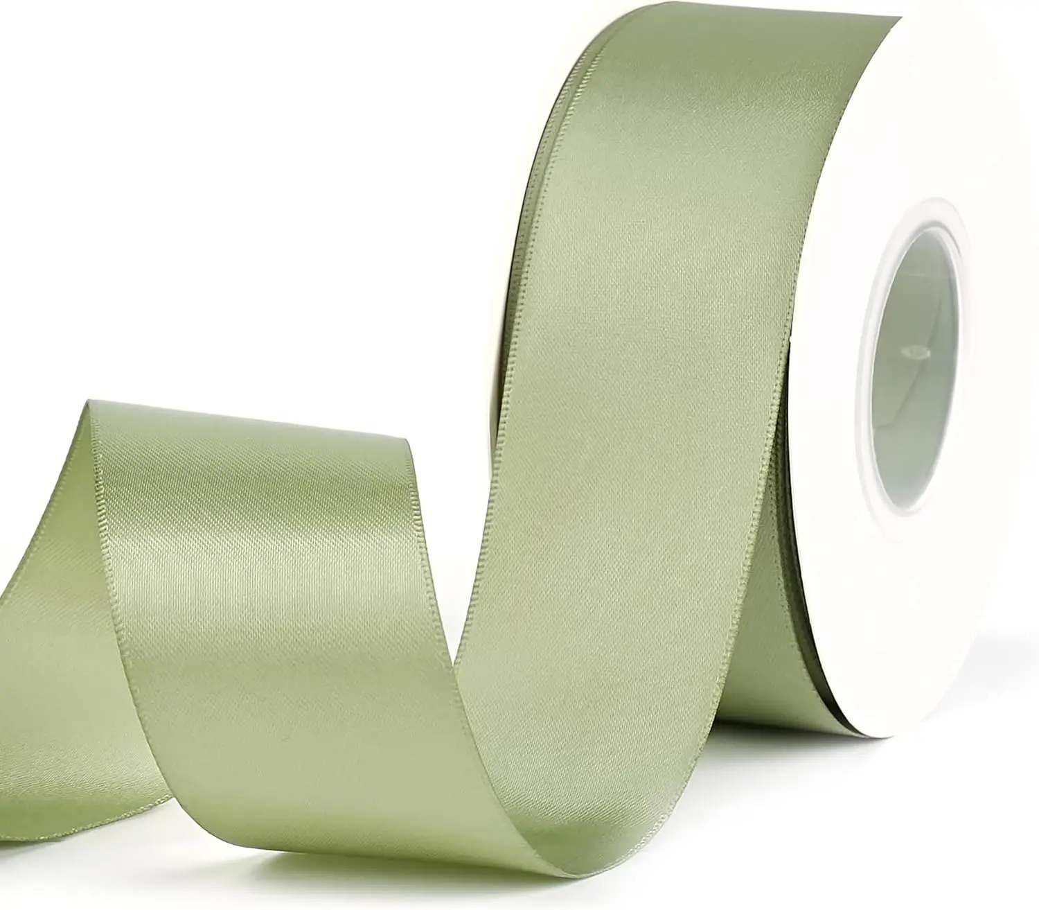 Sage Satin Ribbon 1/1.5/2Inch Double Faced Satin Ribbons by 50 Yards Polyester Satin Ribbons for Crafts, Weddings,Holiday Decor